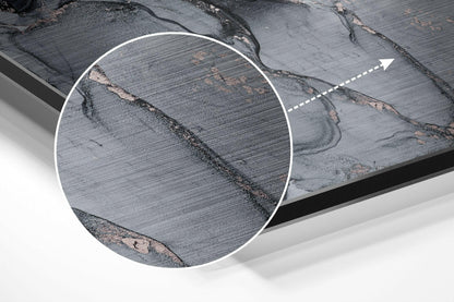 Rose Gold Marble Metal Wall Art