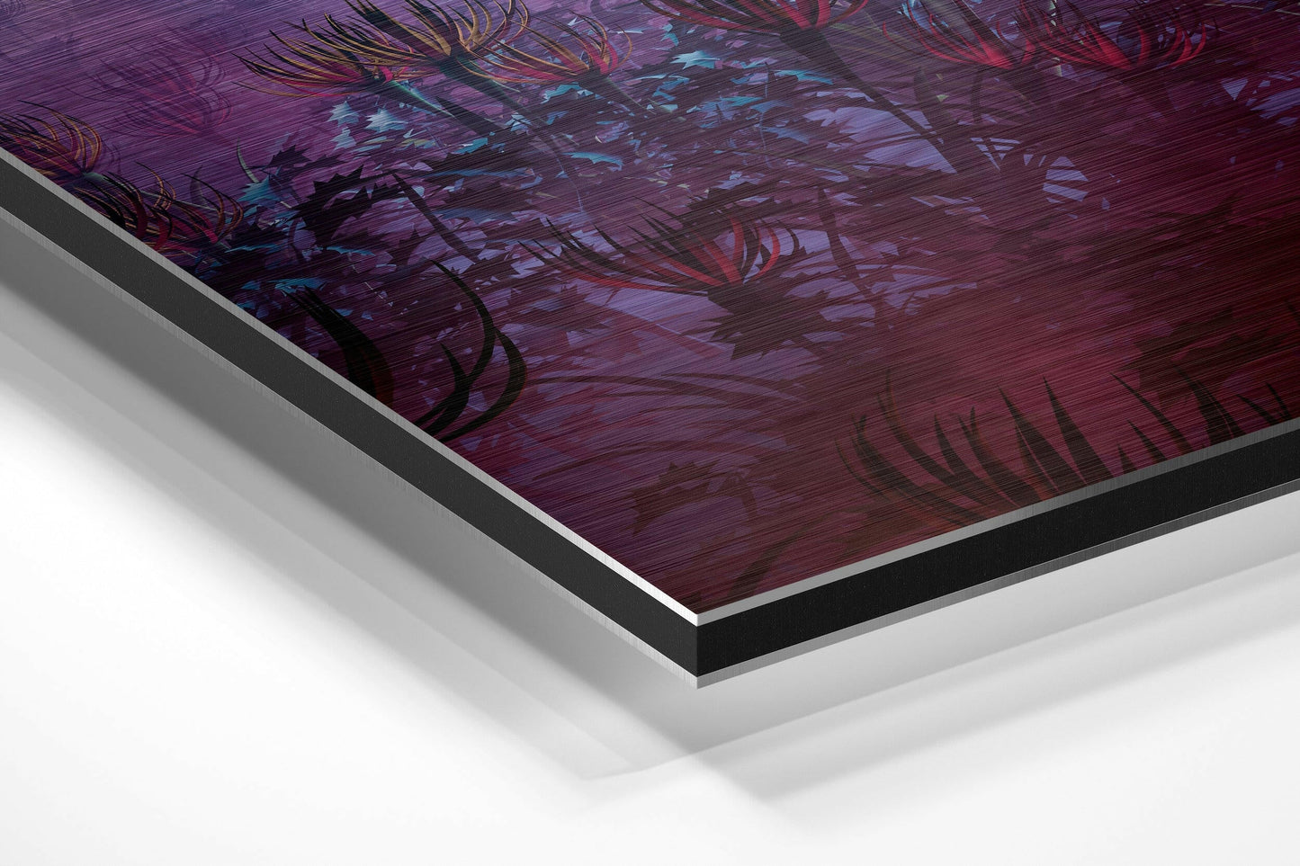 Astronaut Pink Alien Field Metal Wall Art