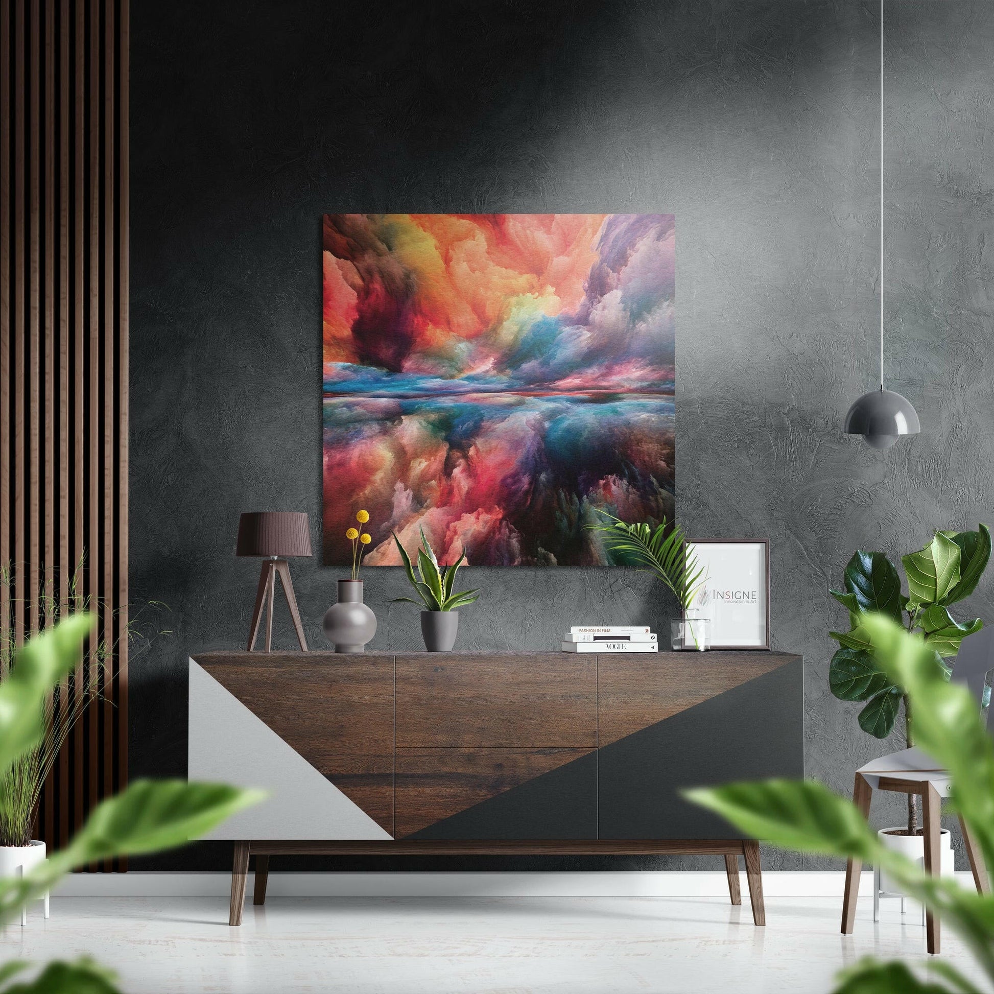 Colorful Clouds abstract metal wall art