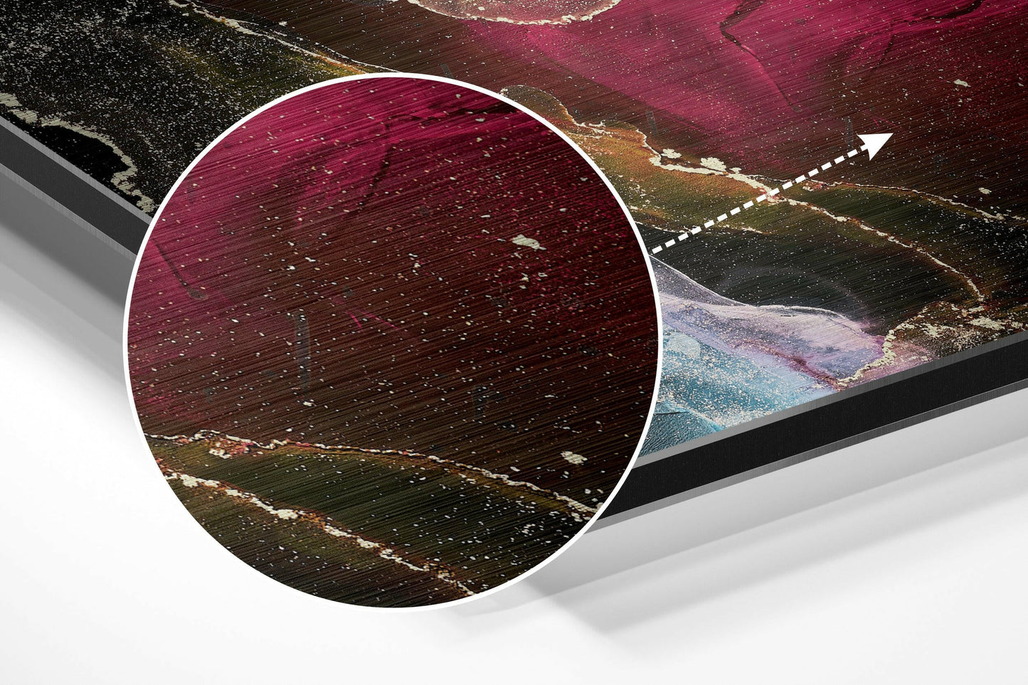 Rainbow Ink Bloom Metal Wall Art