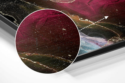 Rainbow Ink Bloom Metal Wall Art