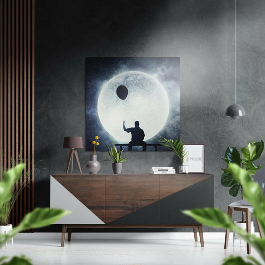 Balloon Metal Wall Art - balloon design on brushed aluminum dibond