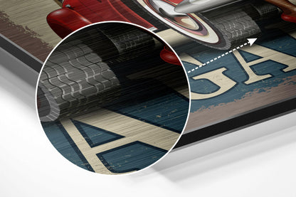 Vintage Garage Aluminum Dibond Wall Art