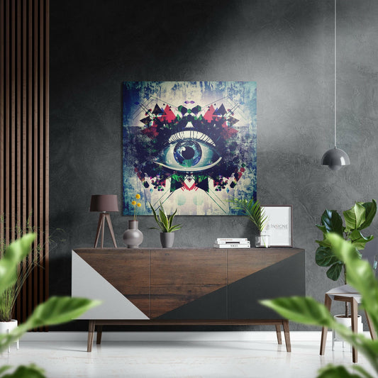 The Eye metal wall art macro eye
