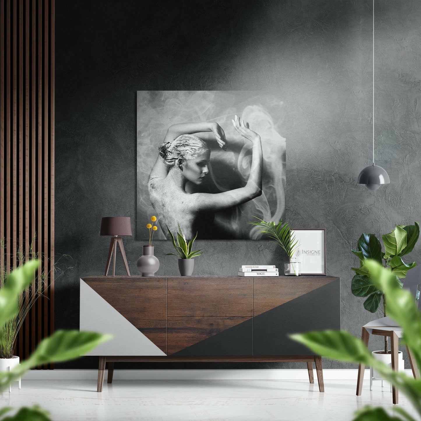 Dance with Smoke abstract metal wall art