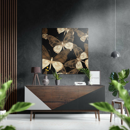 Butterflies Metal Wall Art on brushed aluminum dibond
