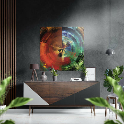 Spin metal wall art modern abstract design