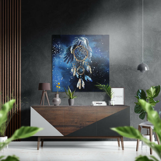 Dreamcatcher boho metal wall art