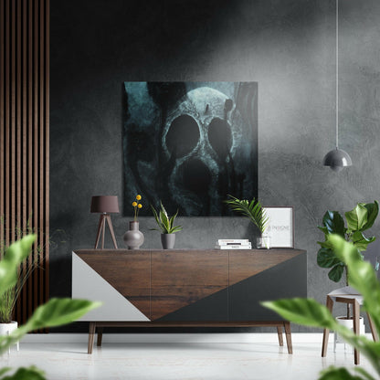 Scary panda metal wall art print