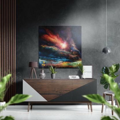 Color Space abstract metal wall art