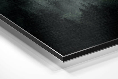 Foggy Evergreen Forest Metal Wall Art