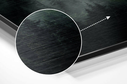 Foggy Evergreen Forest Metal Wall Art