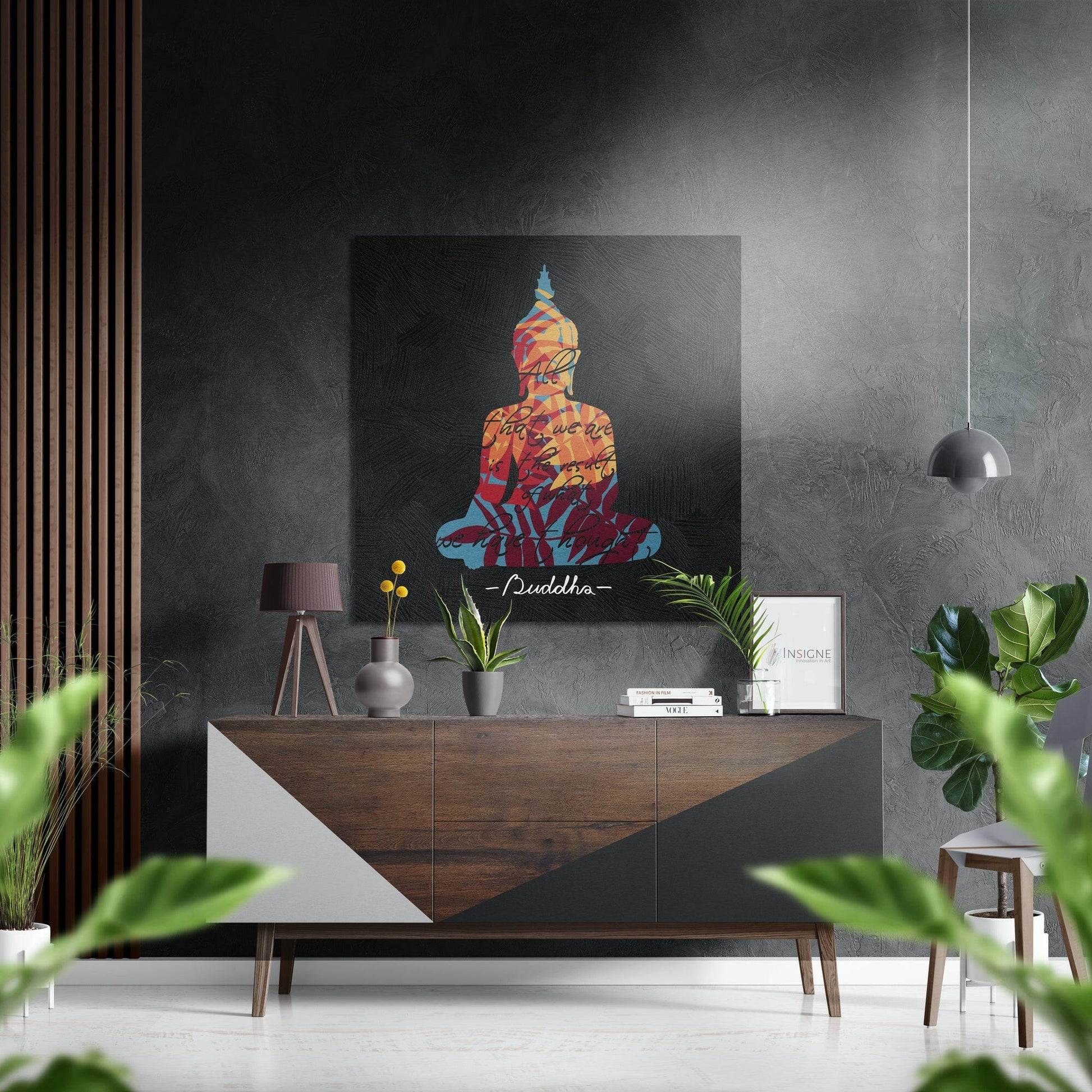Buddha Metal Wall Art - brushed aluminum Dibond