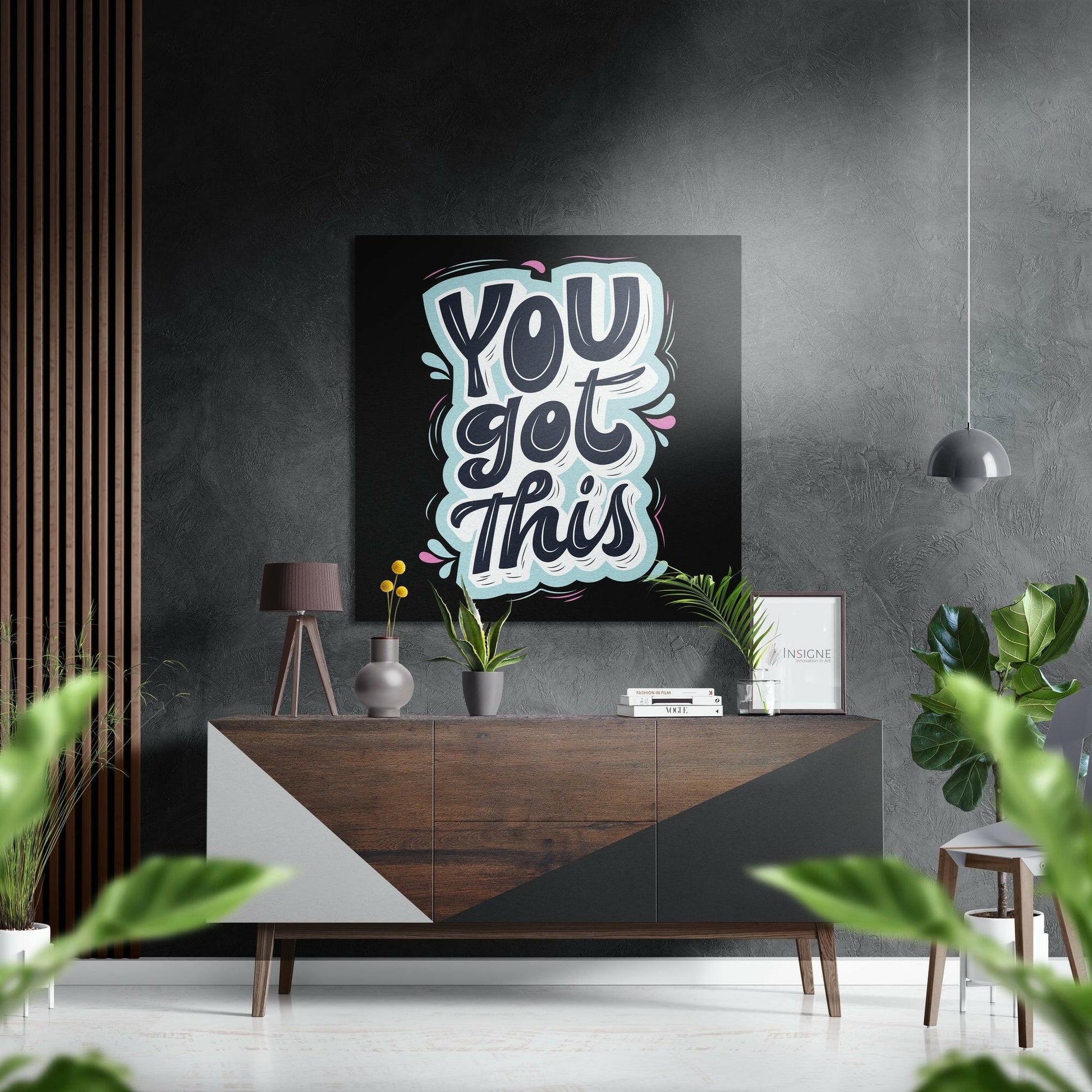 You Got This brushed aluminum metal wall art panel