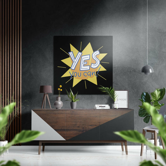 Yes You Can metal wall art