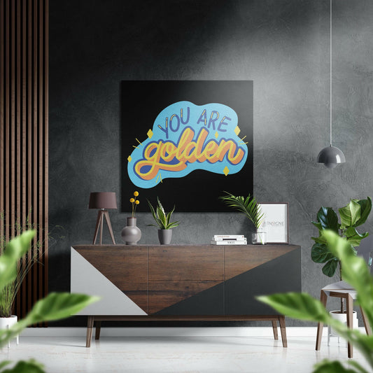 You Are Golden metal wall art print