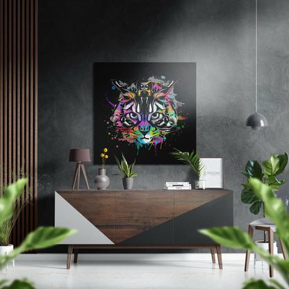 Cat Brushed Aluminum Dibond Wall Art - cat portrait