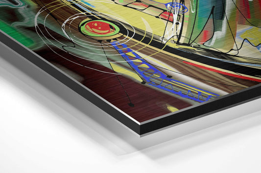Colorful Abstract Blue Eye Metal Wall Art