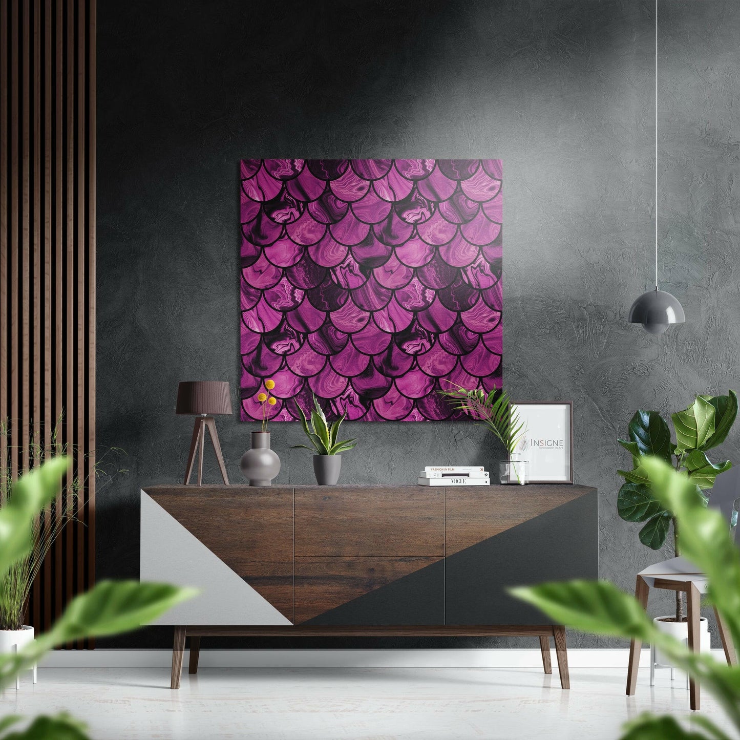 Pink Drops Metal Wall Art