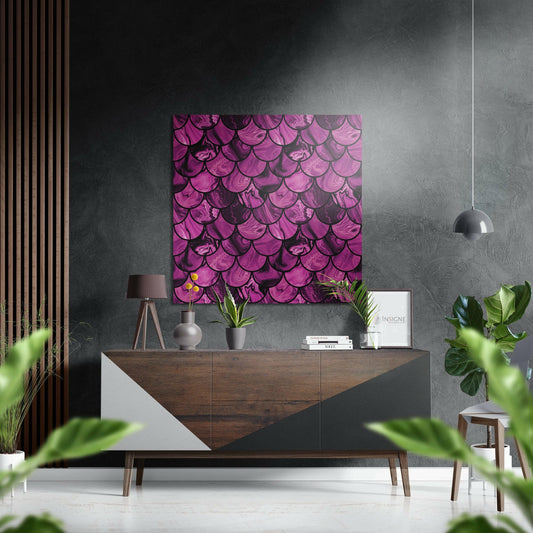 Pink Drops Metal Wall Art