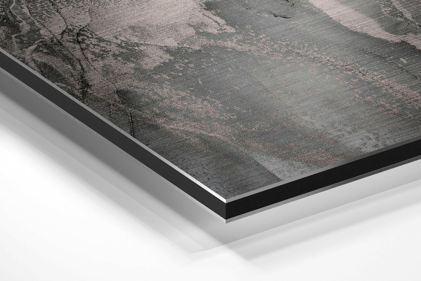 Gray Blush Marble Metal Wall Art