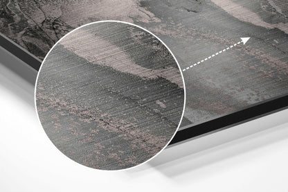 Gray Blush Marble Metal Wall Art
