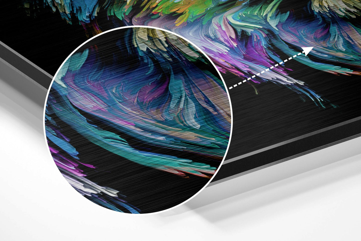 Rainbow Brushstroke Lion Head Metal Wall Art