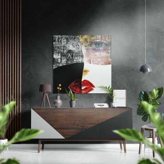 Divided abstract metal wall art