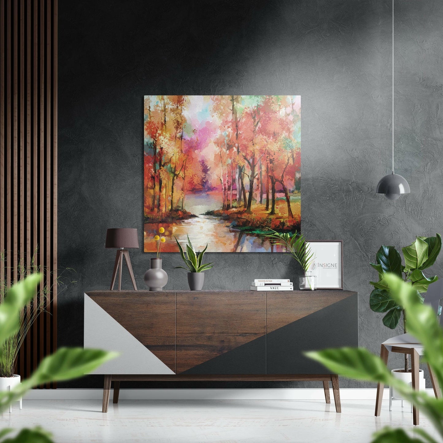 Autumn in Forest Metal Wall Art