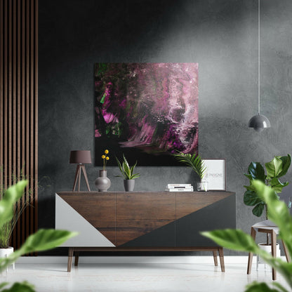 Dance of Purple metal wall art brushed aluminum