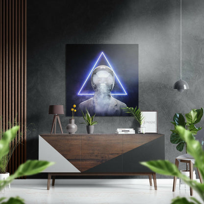 Triangle thoughts metal wall art