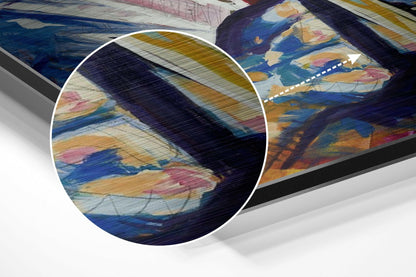 Trumpet Player Palette Knife Metal Wall Art
