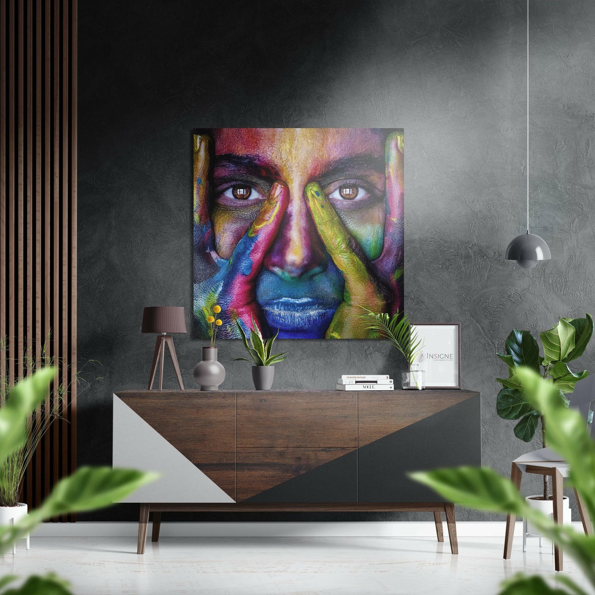 Woman brushed metal wall art aluminum dibond