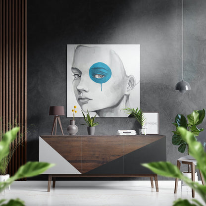 The kid metal wall art