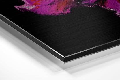 Magenta Peony Painting Metal Wall Art