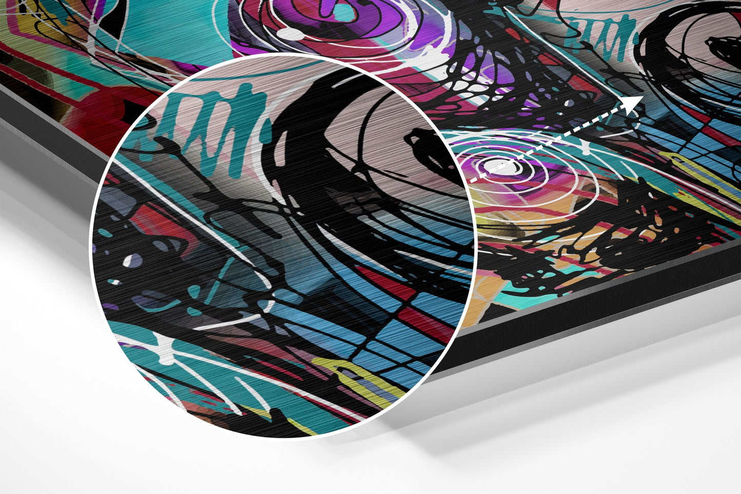 Graffiti Blue Eyes Face Metal Wall Art