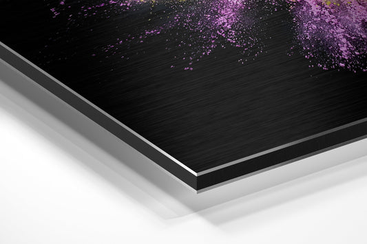 Turquoise Pink Powder Explosion Metal Wall Art