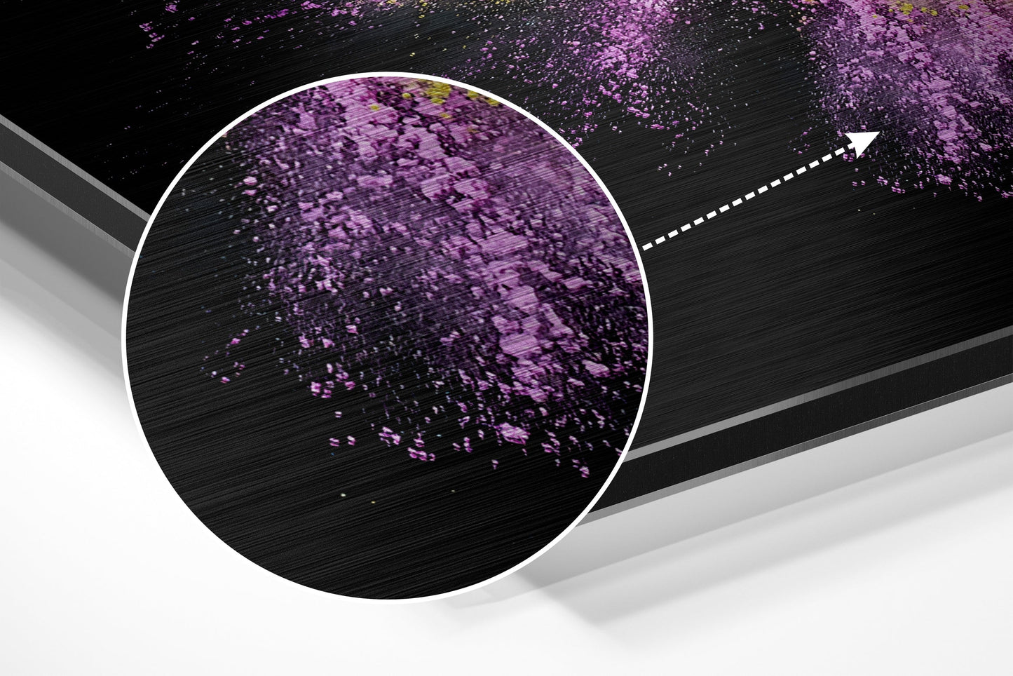 Turquoise Pink Powder Explosion Metal Wall Art