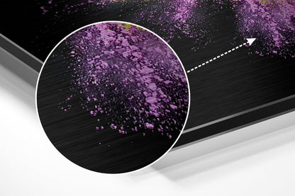 Turquoise Pink Powder Explosion Metal Wall Art