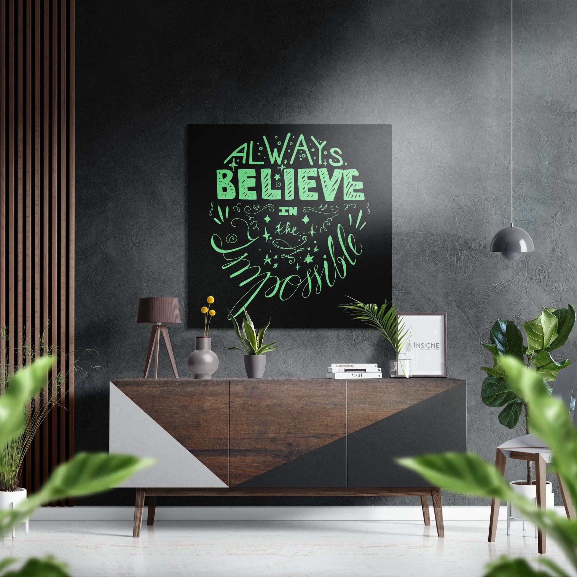 Always Believe metal wall art image
