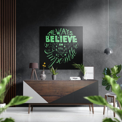 Always Believe metal wall art image
