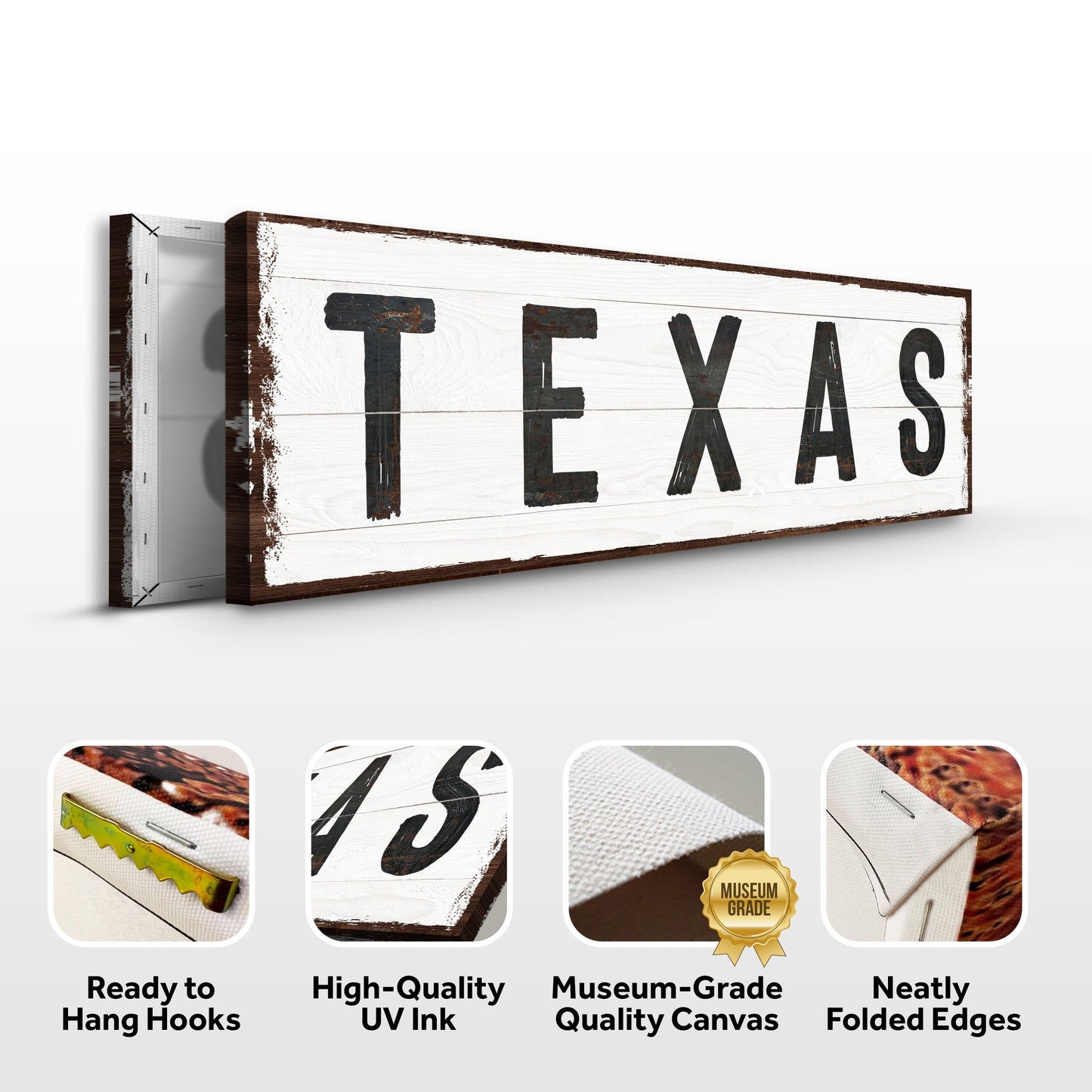 Texas Home Canvas Wall Art Sign