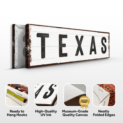 Texas Home Canvas Wall Art Sign