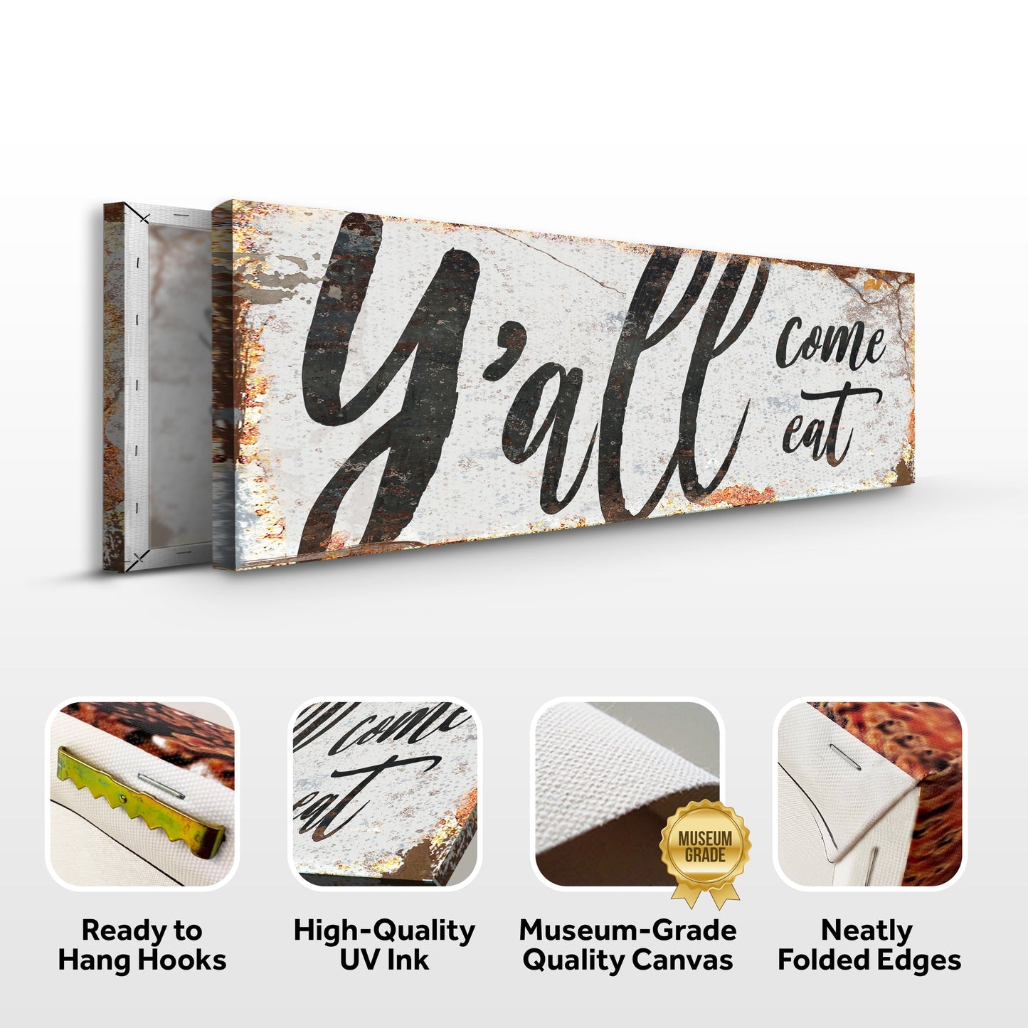Y'all Come Eat Kitchen Canvas Wall Art
