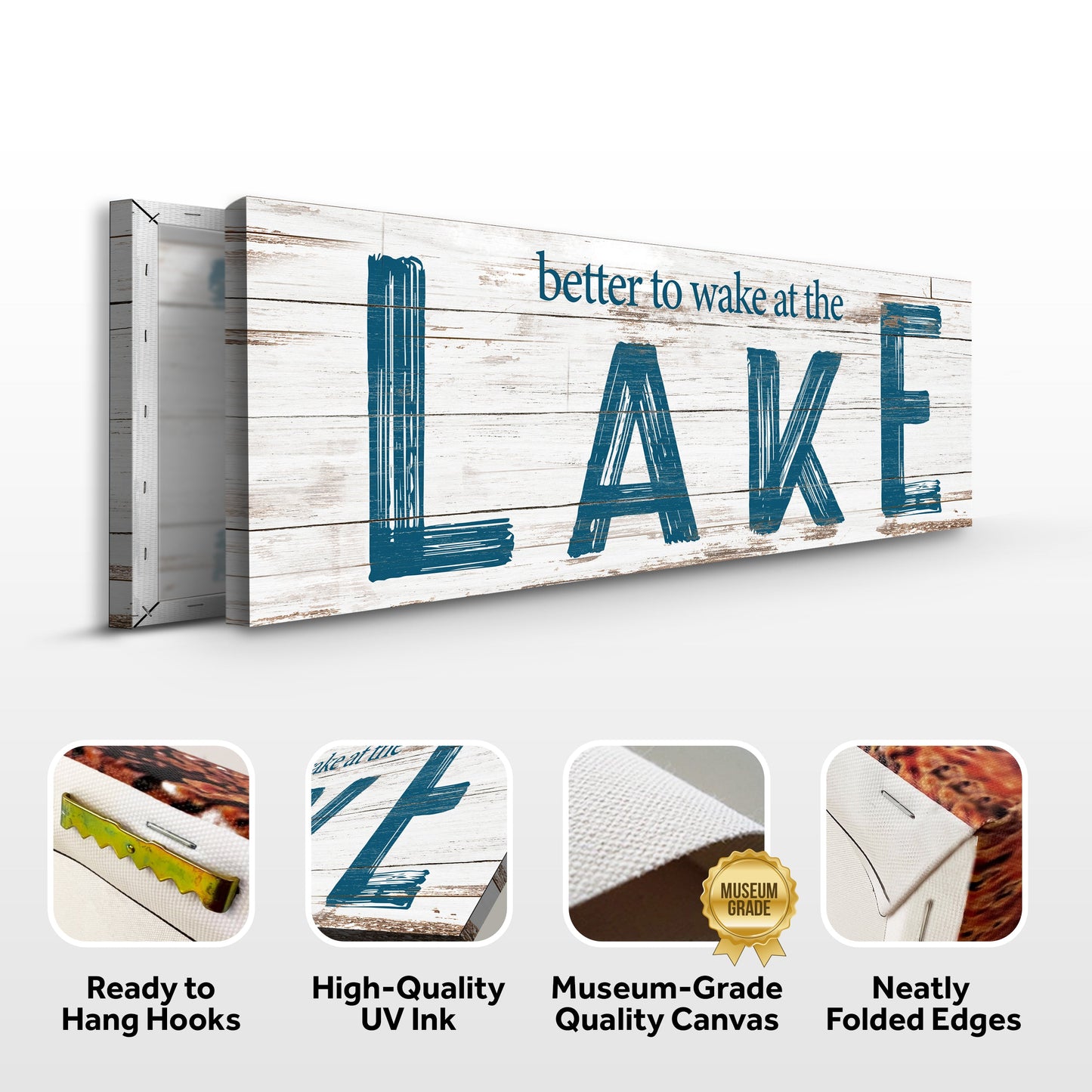 Better to Wake at the Lake Canvas Wall Art