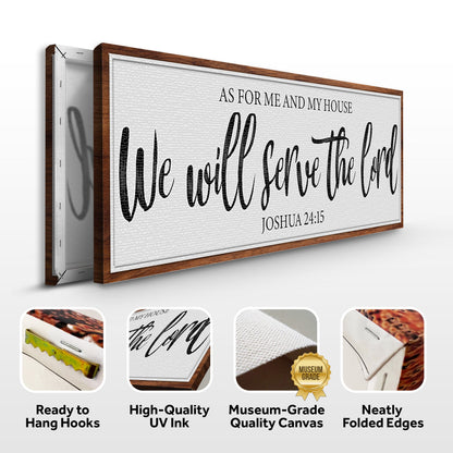 As For Me And My House We Will Serve The Lord Canvas Wall Art