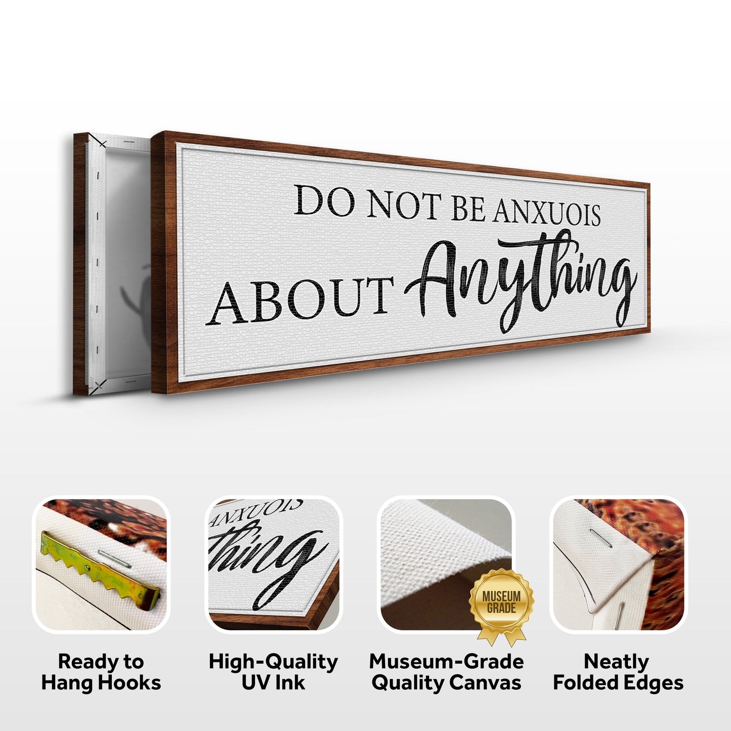 Do Not Be Anxious Faith Canvas Sign - Philippians 4:6