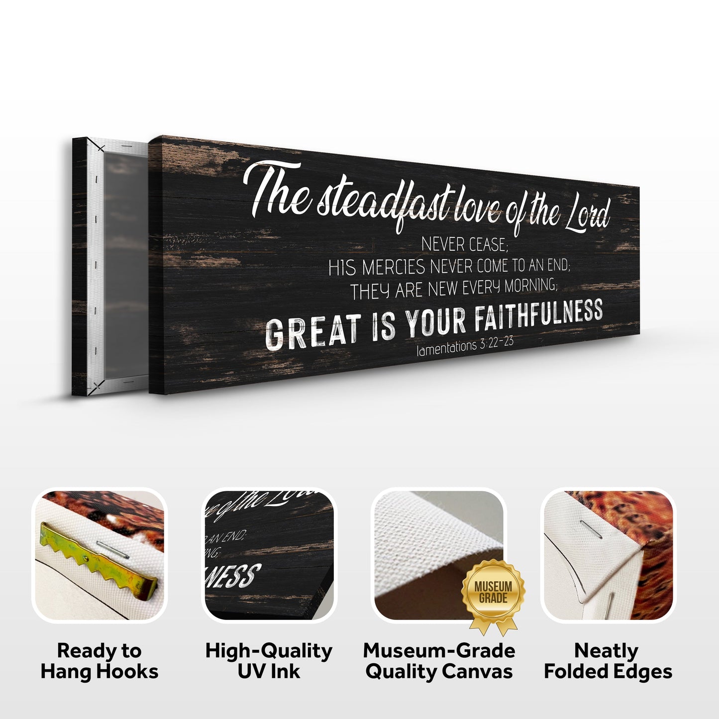 Steadfast Love of the Lord Lamentations 3 Faith Canvas