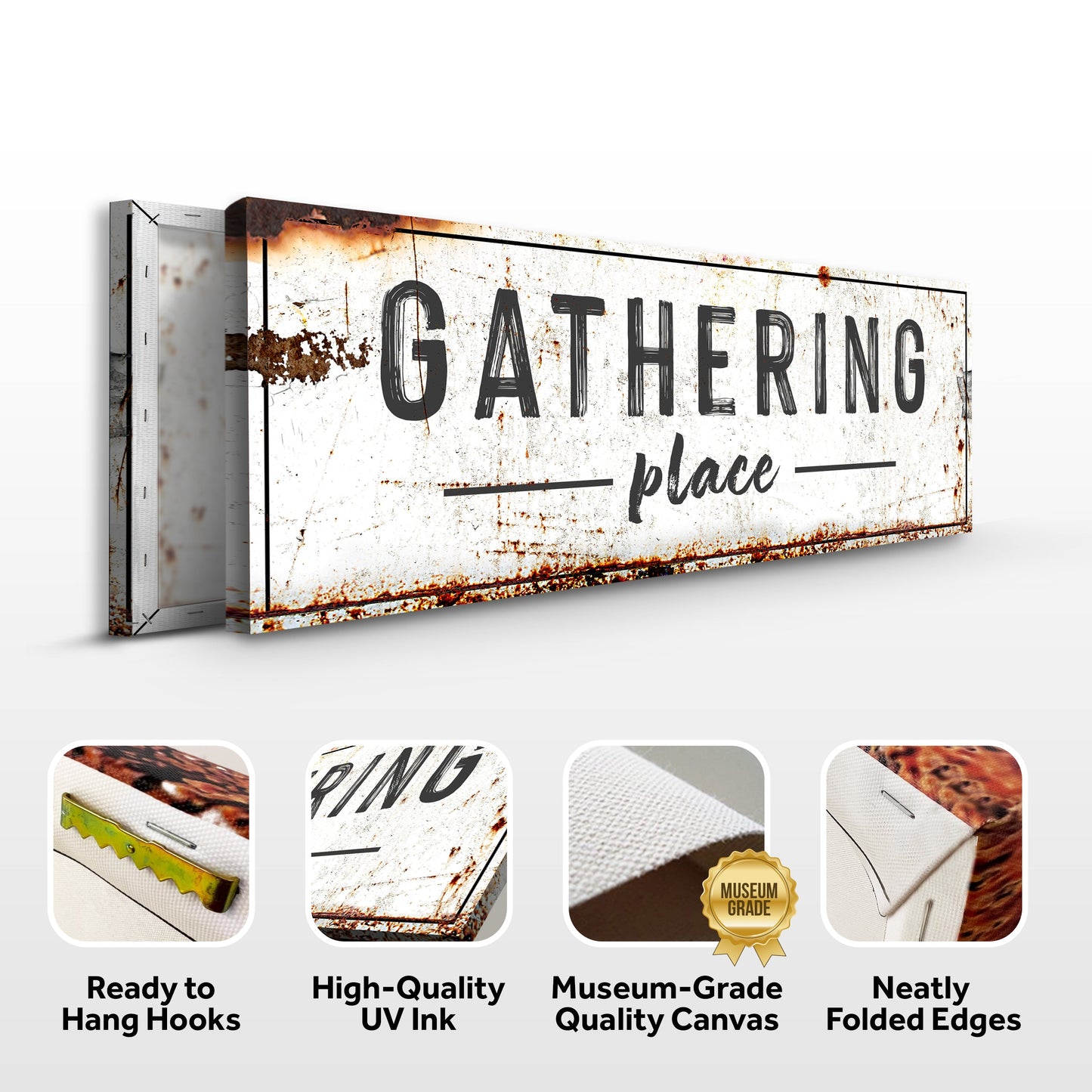 Family Gathering Place Canvas Wall Art Sign