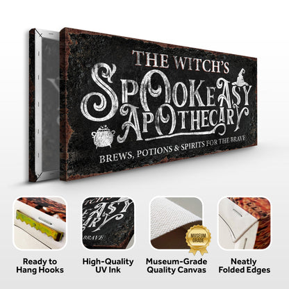 Bewitched Speakeasy Bar Halloween Canvas Sign